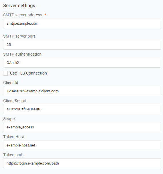 Server settings