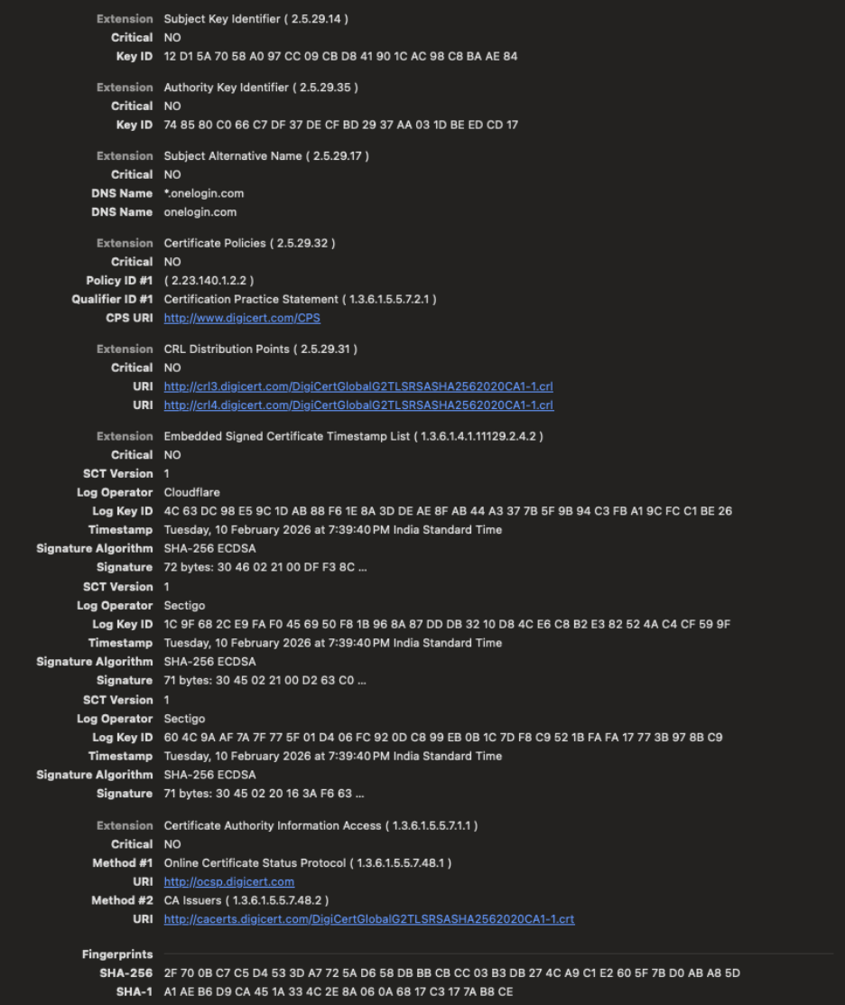 OneLogin Service System