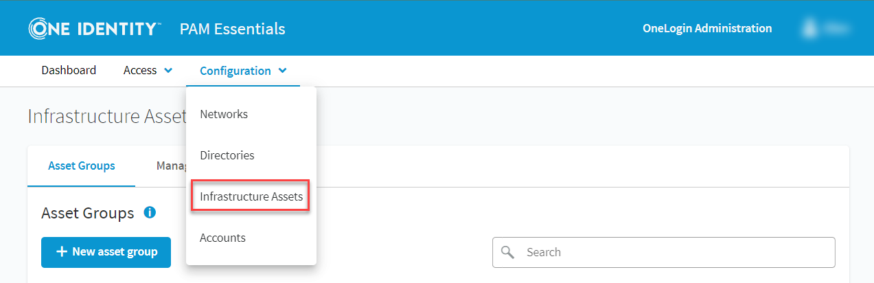 Configuration - Infrastructure Assets
