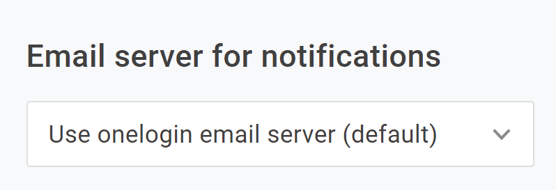 Email server for notifications