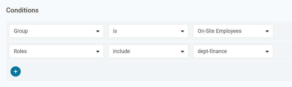 Group is On-Site Employees AND Roles include dept-finance