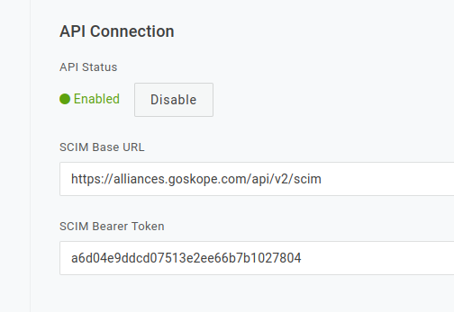 Configuration - API Connection